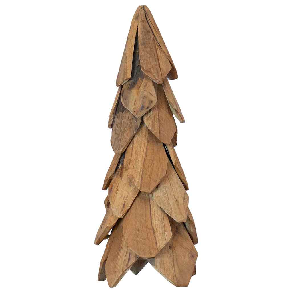 vidaXL Weihnachtsbaum mit Ständer Braun 51 cm Massivholz Teak