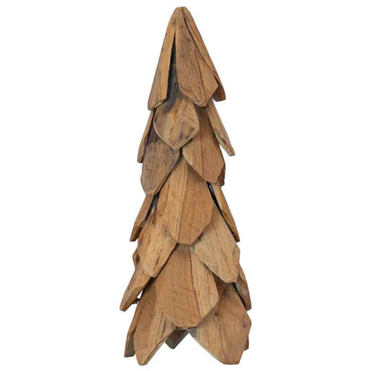 vidaXL Weihnachtsbaum mit Ständer Braun 51 cm Massivholz Teak
