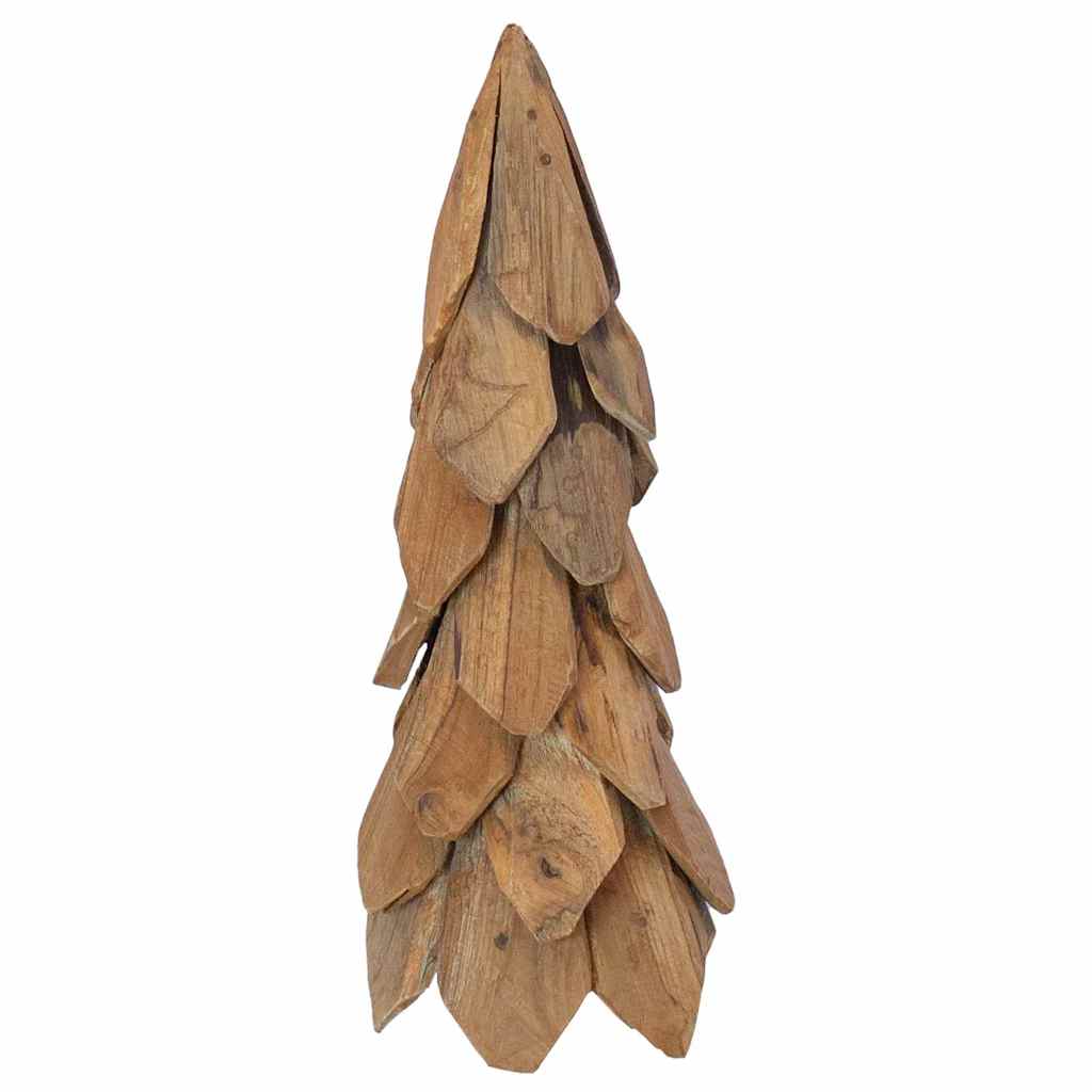 vidaXL Weihnachtsbaum mit Ständer Braun 51 cm Massivholz Teak