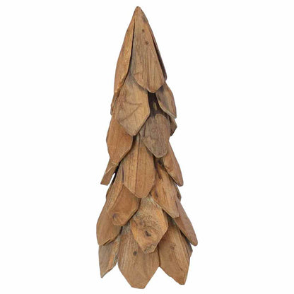 vidaXL Weihnachtsbaum mit Ständer Braun 51 cm Massivholz Teak