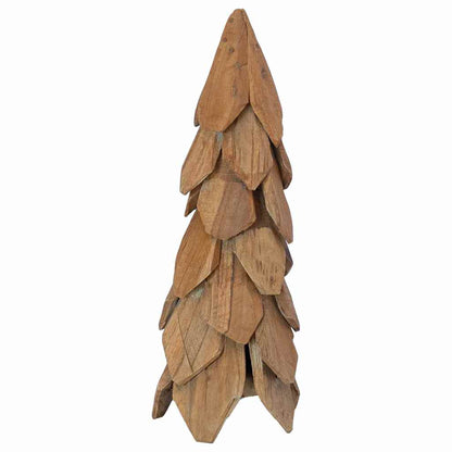 vidaXL Weihnachtsbaum mit Ständer Braun 51 cm Massivholz Teak