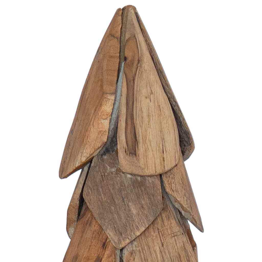 vidaXL Weihnachtsbaum mit Ständer Braun 80 cm Massivholz Teak