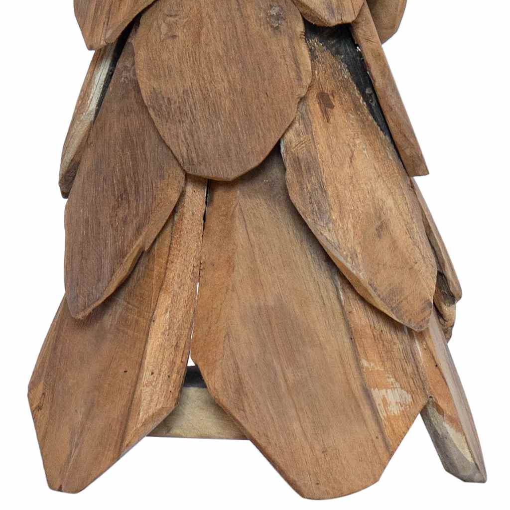 vidaXL Weihnachtsbaum mit Ständer Braun 80 cm Massivholz Teak
