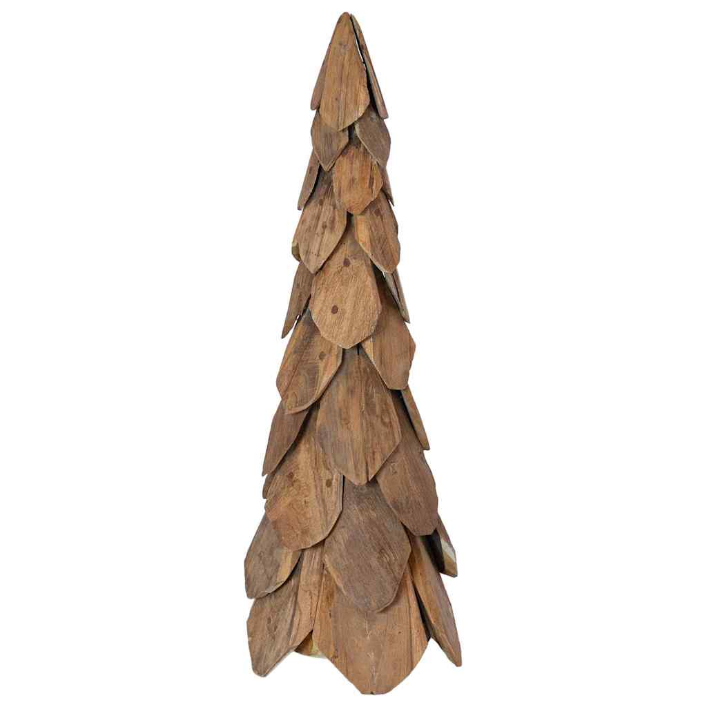 vidaXL Weihnachtsbaum mit Ständer Braun 80 cm Massivholz Teak