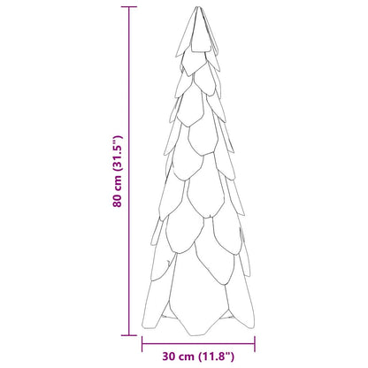 vidaXL Weihnachtsbaum mit Ständer Braun 80 cm Massivholz Teak