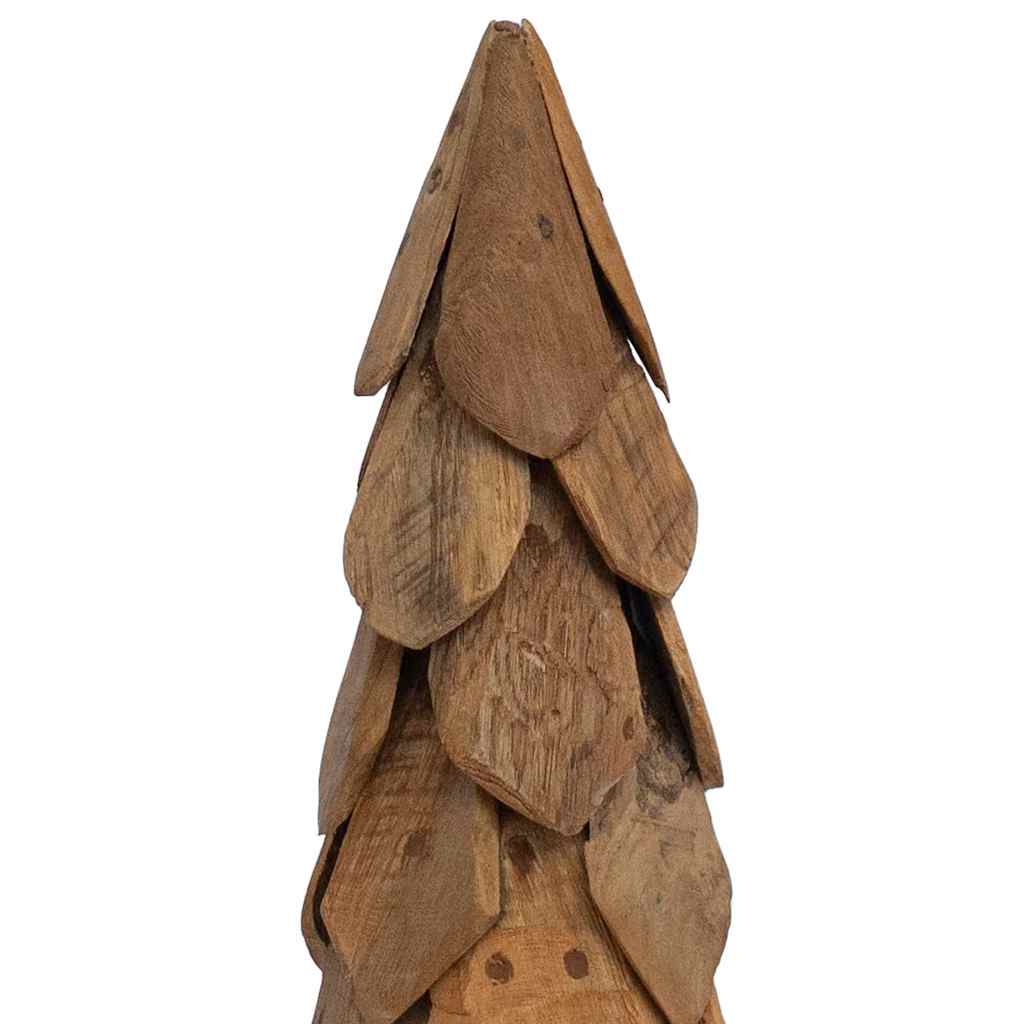 vidaXL Weihnachtsbaum mit Ständer Braun 111 cm Massivholz Teak