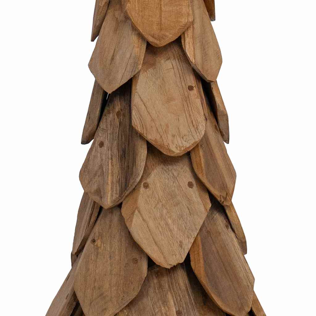 vidaXL Weihnachtsbaum mit Ständer Braun 111 cm Massivholz Teak