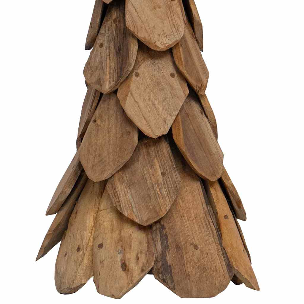 vidaXL Weihnachtsbaum mit Ständer Braun 111 cm Massivholz Teak
