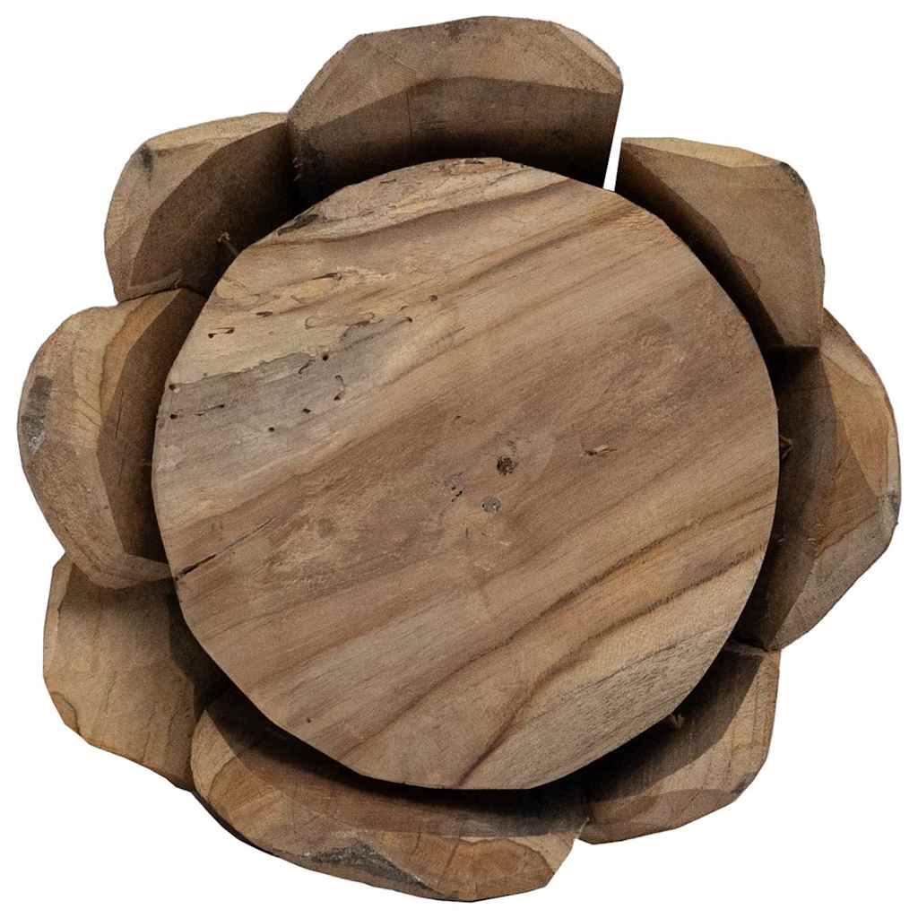 vidaXL Weihnachtsbaum mit Ständer Braun 111 cm Massivholz Teak