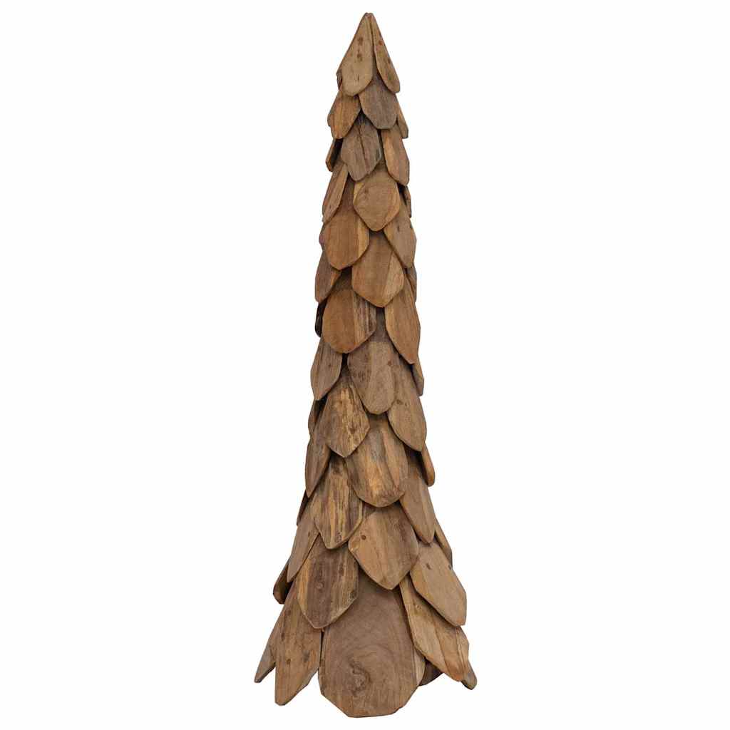 vidaXL Weihnachtsbaum mit Ständer Braun 111 cm Massivholz Teak
