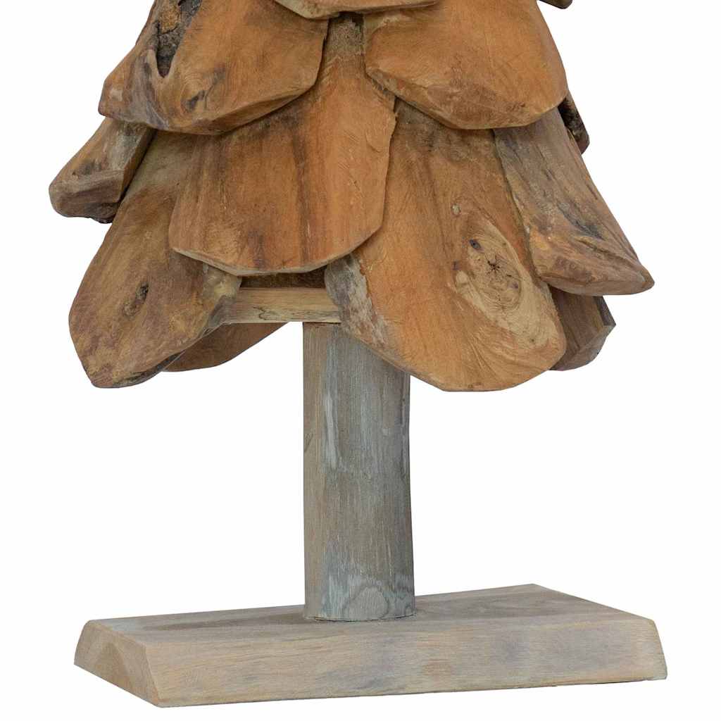 vidaXL Weihnachtsbaum mit Ständer Braun 61 cm Massivholz Teak