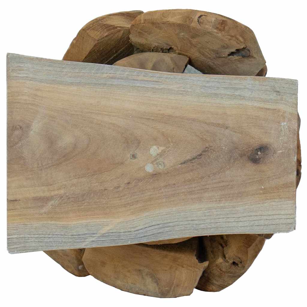 vidaXL Weihnachtsbaum mit Ständer Braun 61 cm Massivholz Teak
