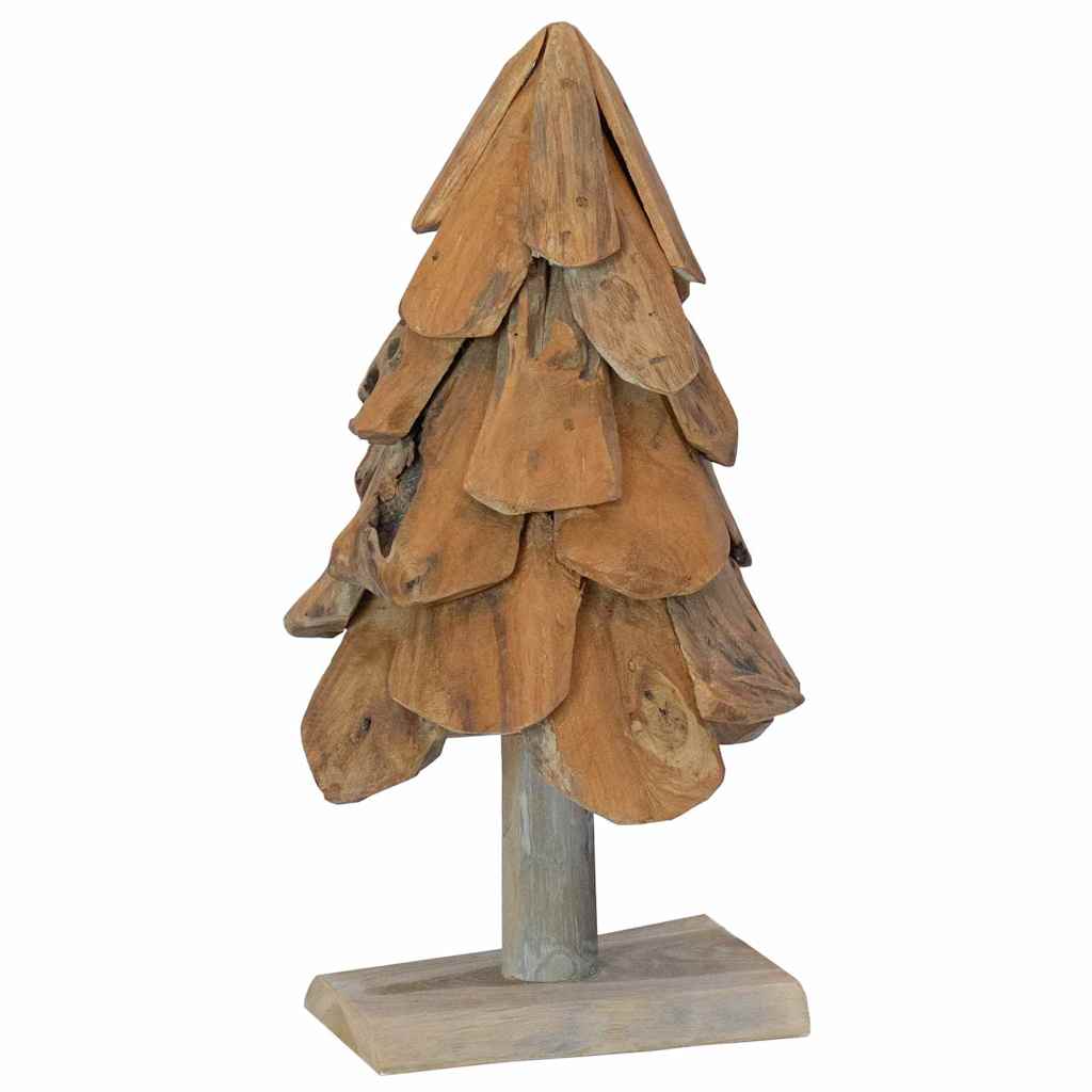 vidaXL Weihnachtsbaum mit Ständer Braun 61 cm Massivholz Teak