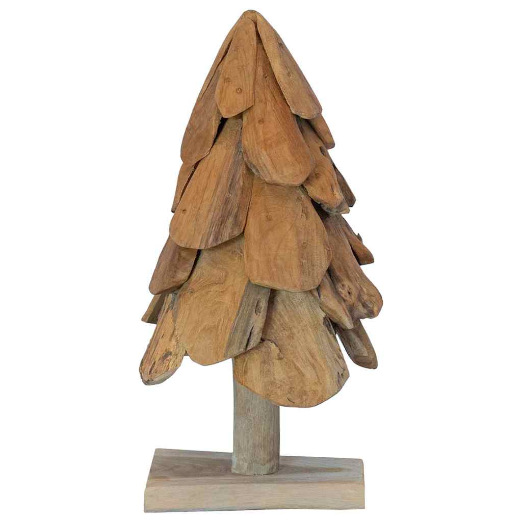 vidaXL Weihnachtsbaum mit Ständer Braun 61 cm Massivholz Teak