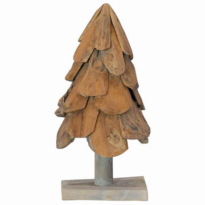 vidaXL Weihnachtsbaum mit Ständer Braun 61 cm Massivholz Teak
