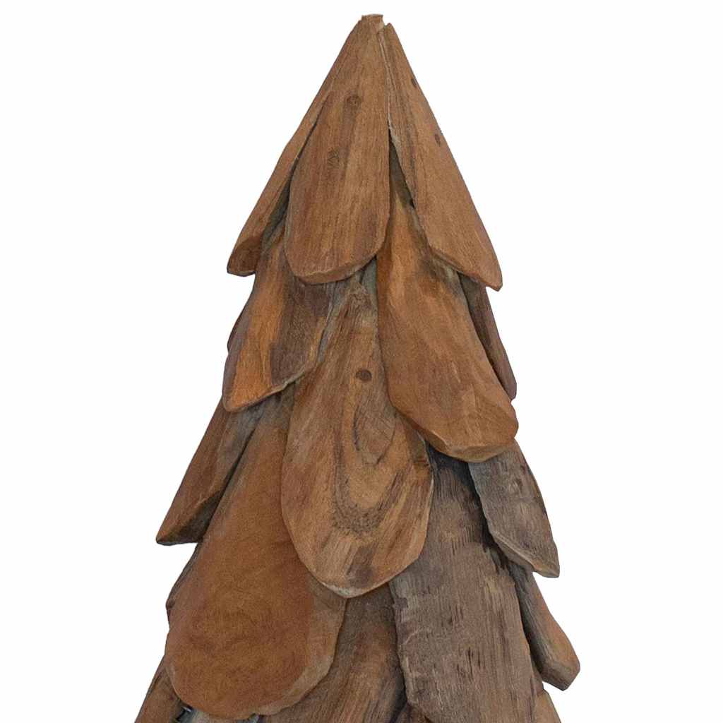 vidaXL Weihnachtsbaum mit Ständer Braun 91 cm Massivholz Teak