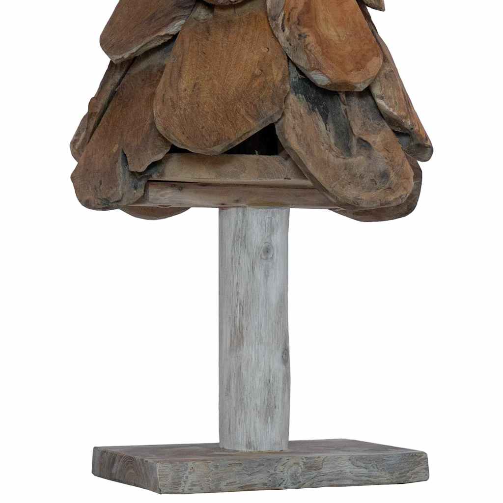 vidaXL Weihnachtsbaum mit Ständer Braun 91 cm Massivholz Teak
