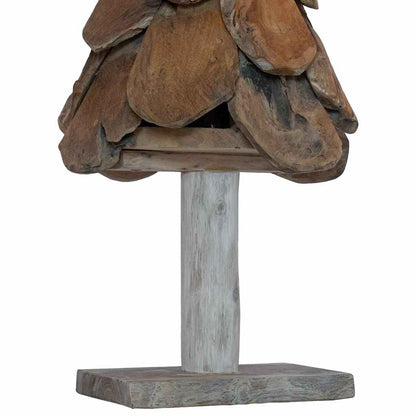 vidaXL Weihnachtsbaum mit Ständer Braun 91 cm Massivholz Teak