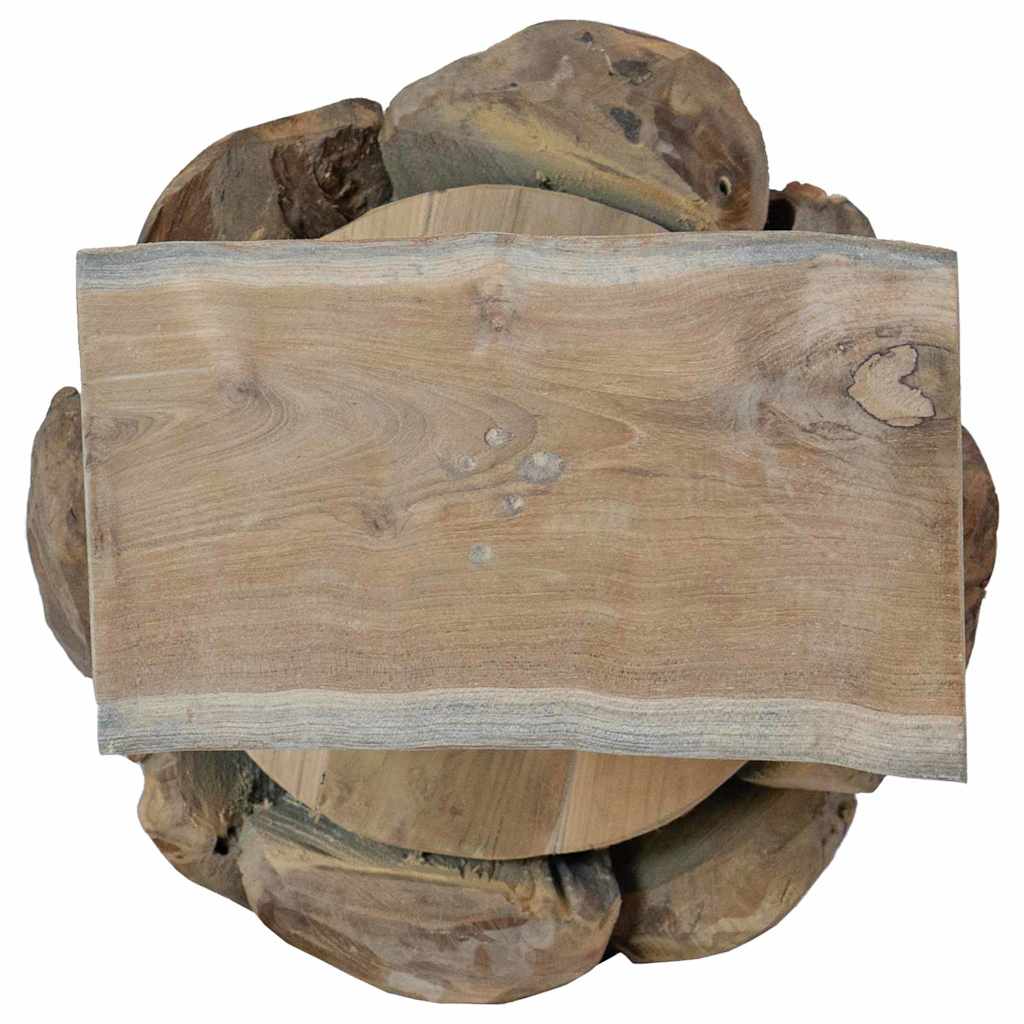 vidaXL Weihnachtsbaum mit Ständer Braun 91 cm Massivholz Teak