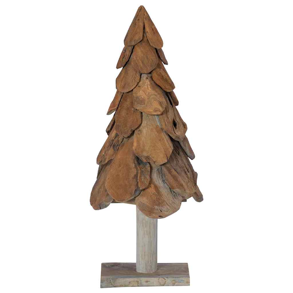 vidaXL Weihnachtsbaum mit Ständer Braun 91 cm Massivholz Teak