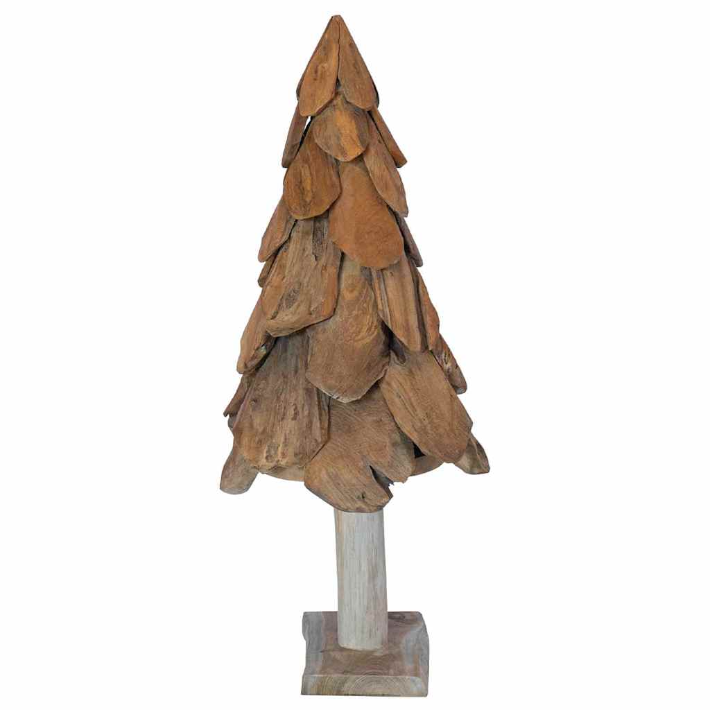 vidaXL Weihnachtsbaum mit Ständer Braun 91 cm Massivholz Teak