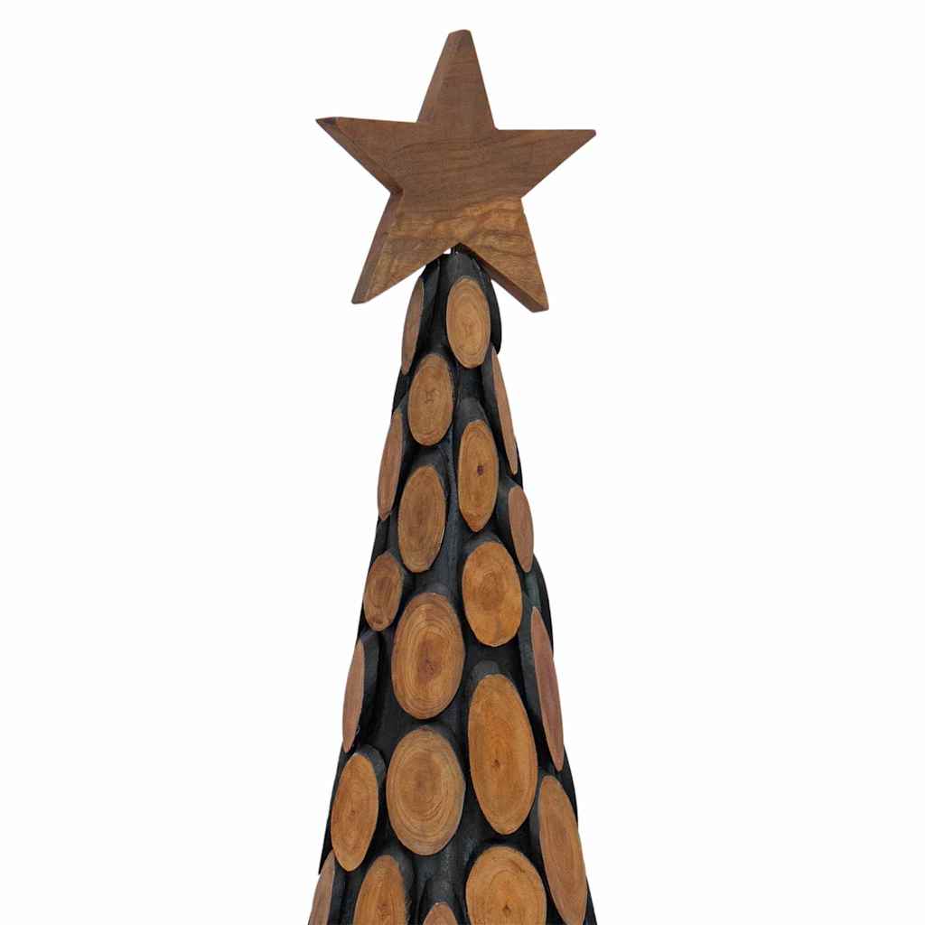vidaXL Weihnachtsbaum mit Ständer Braun 120 cm Massivholz Teak