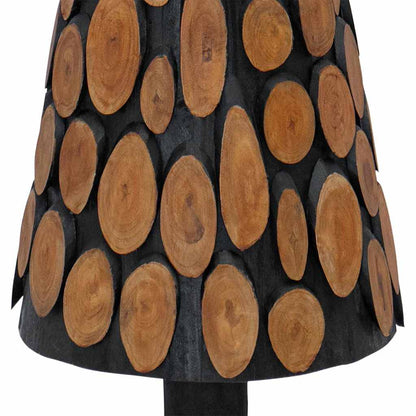 vidaXL Weihnachtsbaum mit Ständer Braun 120 cm Massivholz Teak