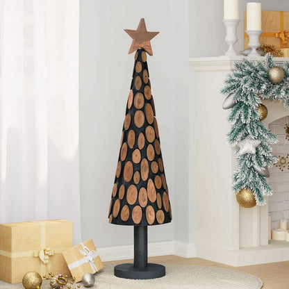 vidaXL Weihnachtsbaum mit Ständer Braun 120 cm Massivholz Teak