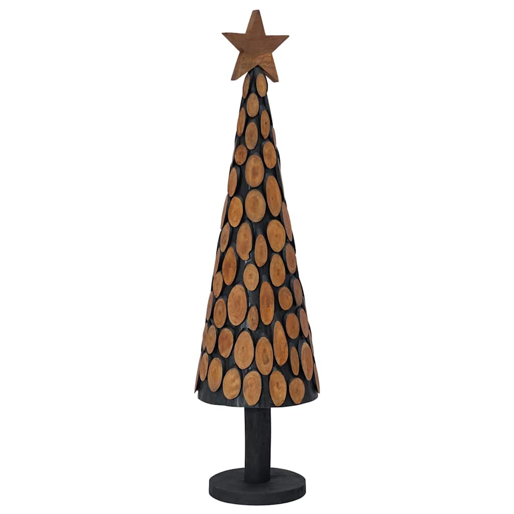 vidaXL Weihnachtsbaum mit Ständer Braun 120 cm Massivholz Teak