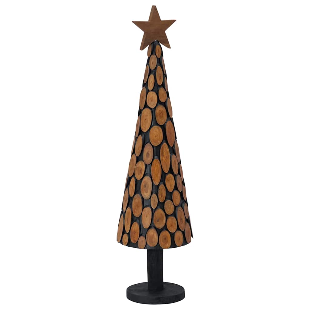 vidaXL Weihnachtsbaum mit Ständer Braun 120 cm Massivholz Teak