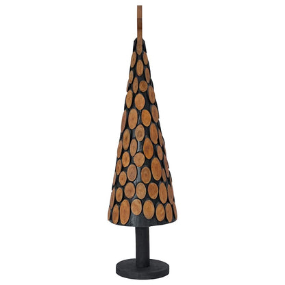 vidaXL Weihnachtsbaum mit Ständer Braun 120 cm Massivholz Teak