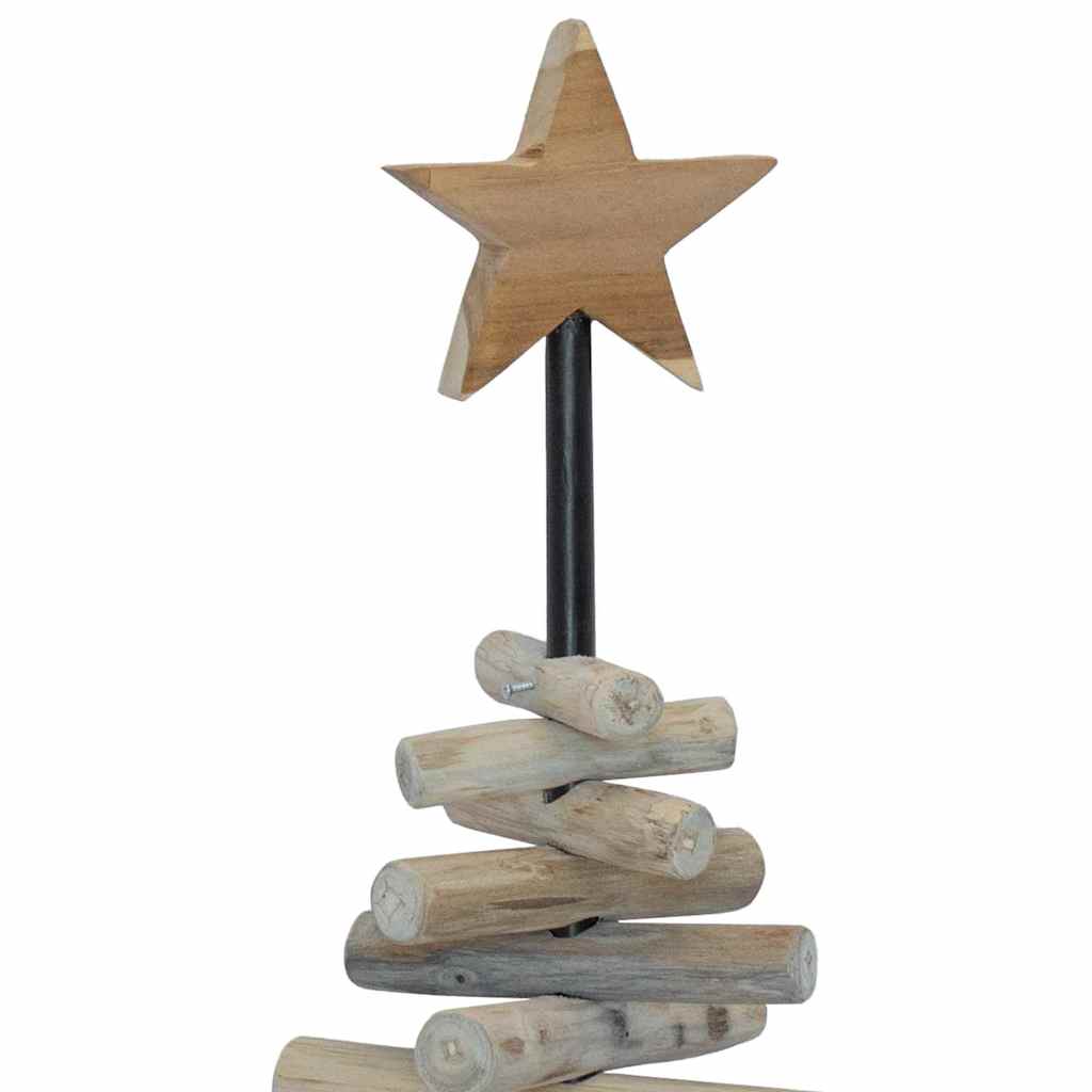 vidaXL Weihnachtsbaum mit Ständer Braun 60 cm Massivholz Teak