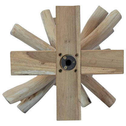 vidaXL Weihnachtsbaum mit Ständer Braun 60 cm Massivholz Teak