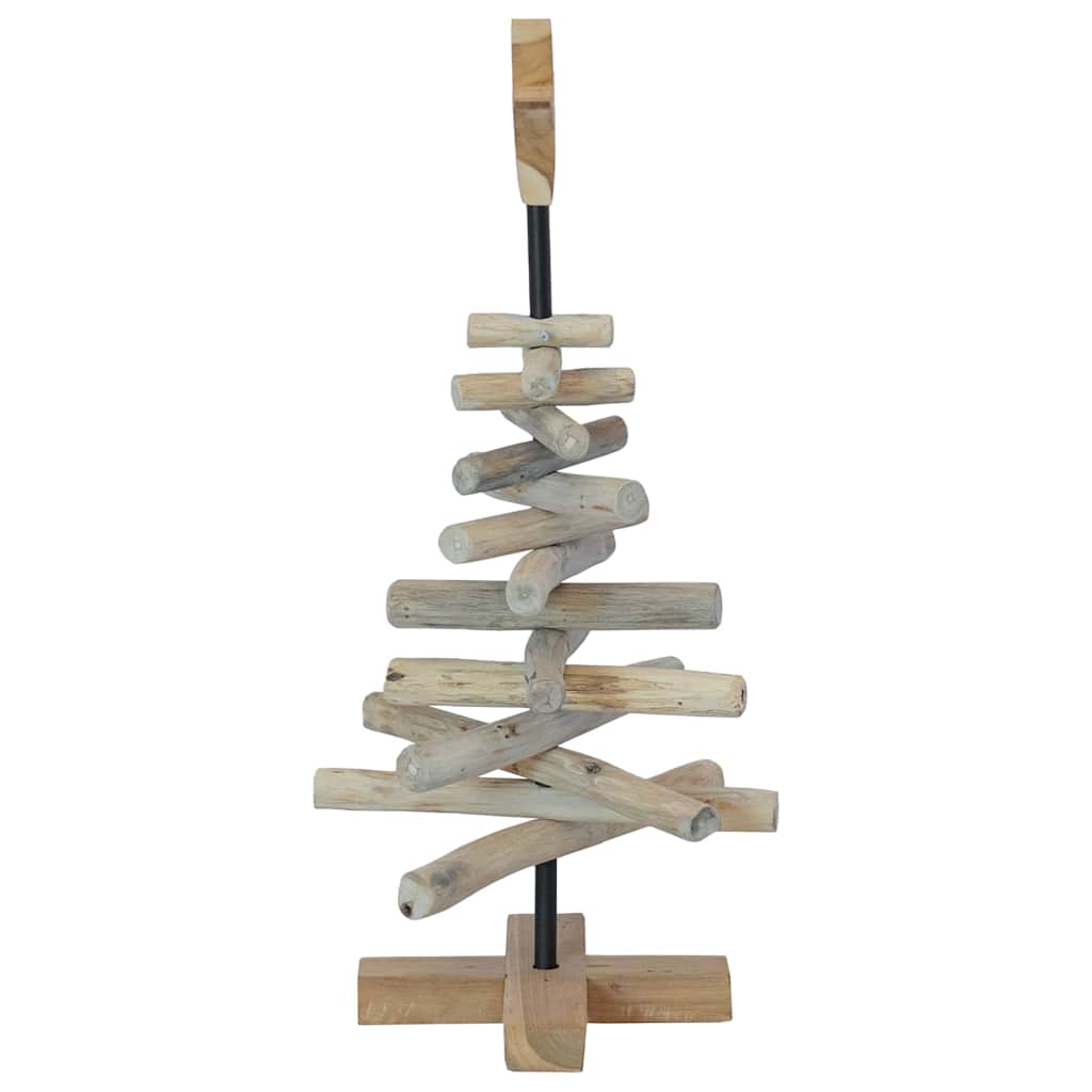 vidaXL Weihnachtsbaum mit Ständer Braun 60 cm Massivholz Teak