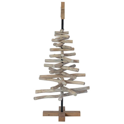 vidaXL Weihnachtsbaum mit Ständer Braun 90 cm Massivholz Teak