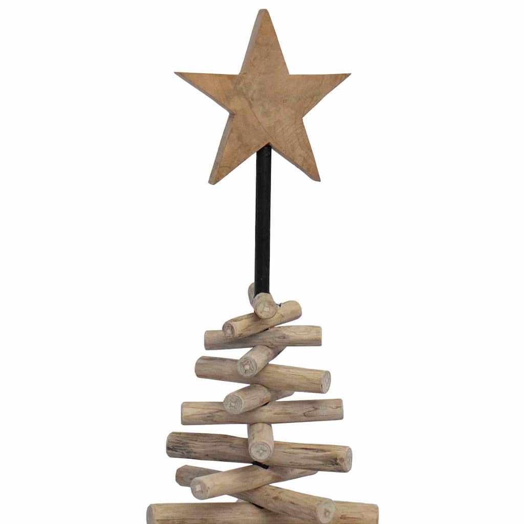 vidaXL Weihnachtsbaum mit Ständer Braun 120 cm Massivholz Teak