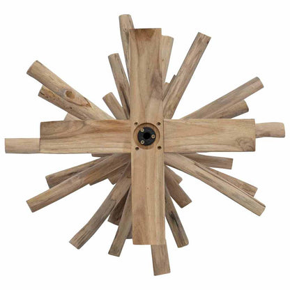 vidaXL Weihnachtsbaum mit Ständer Braun 120 cm Massivholz Teak