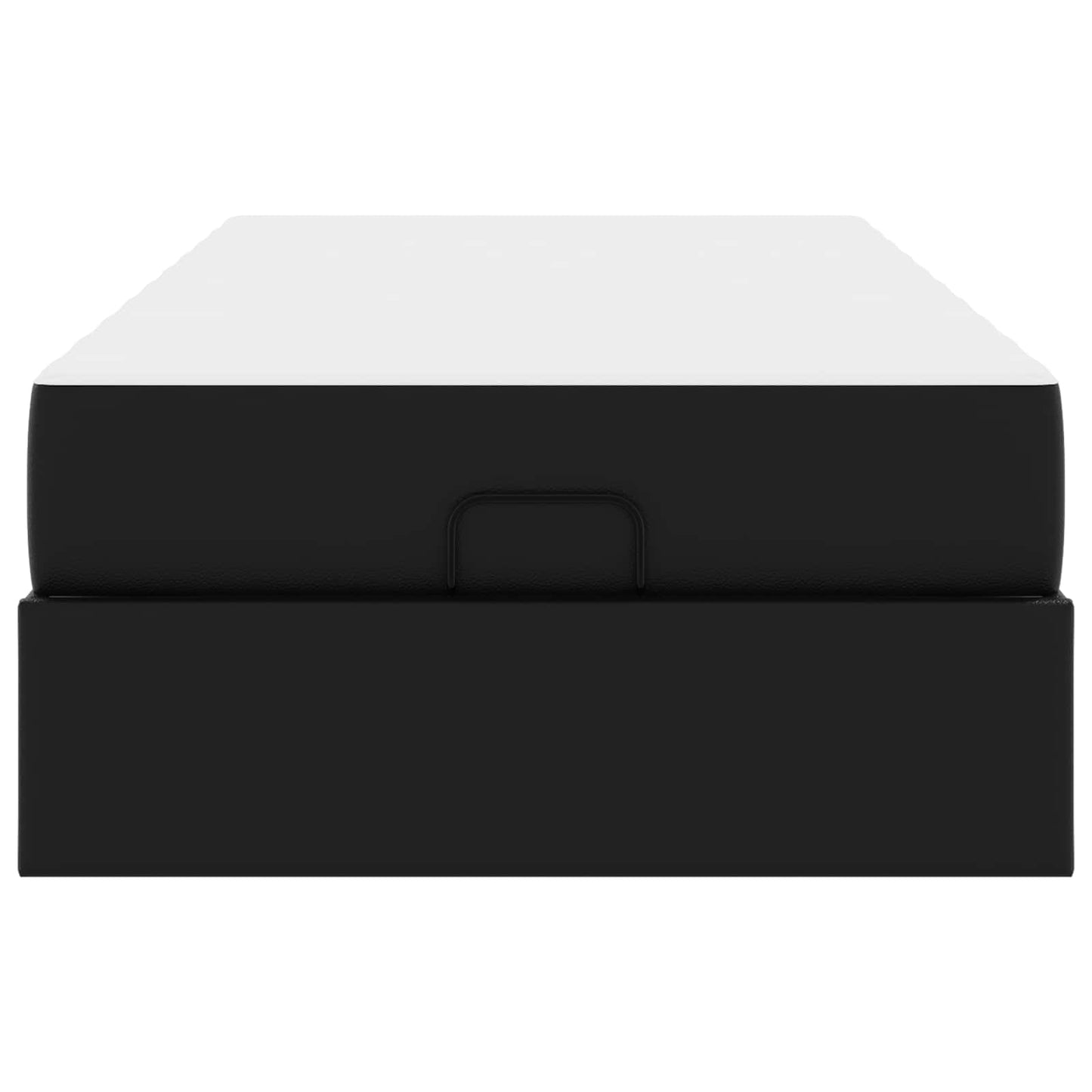 Bettgestell mit Matratze mit Matratze 2 pcs Schwarz PVC