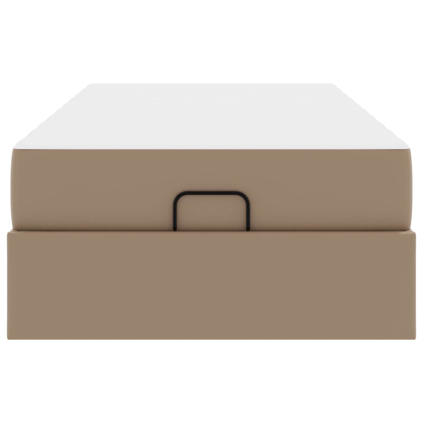 Bettgestell mit Matratze mit Matratze 2 pcs Hellbraun PVC