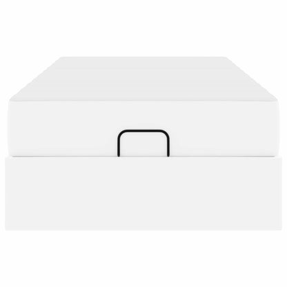 Bettgestell mit Matratze mit Matratze 2 pcs Weiß PVC