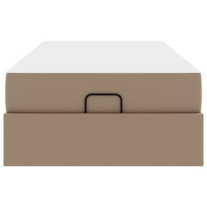 Bettgestell mit Matratze mit Matratze 2 pcs Hellbraun PVC