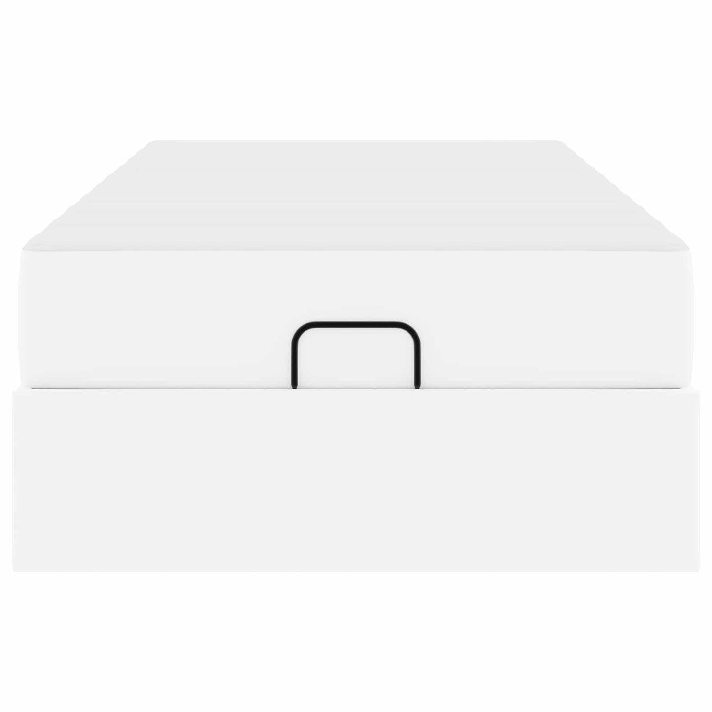 Bettgestell mit Matratze mit Matratze 2 pcs Weiß PVC