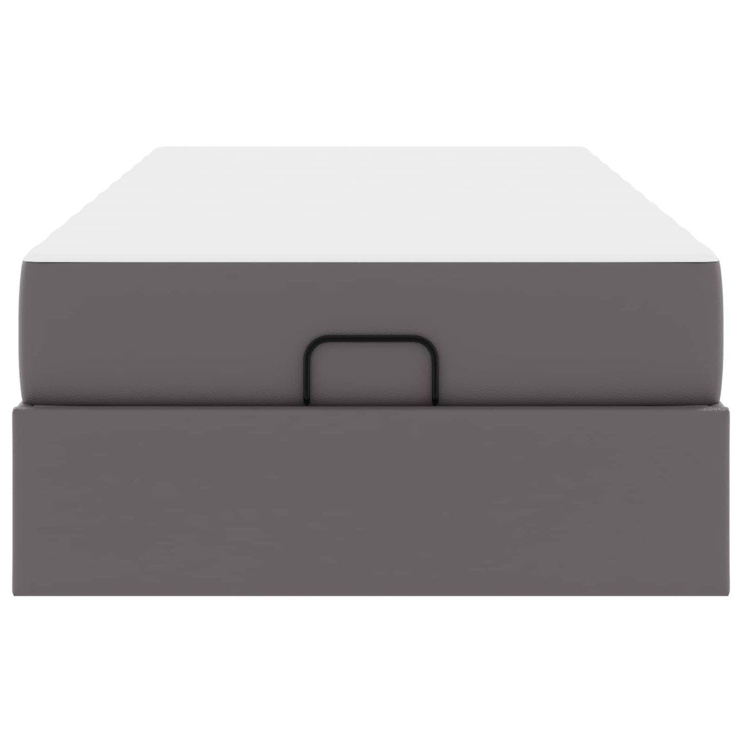 Bettgestell mit Matratze mit Matratze 2 pcs Grau PVC