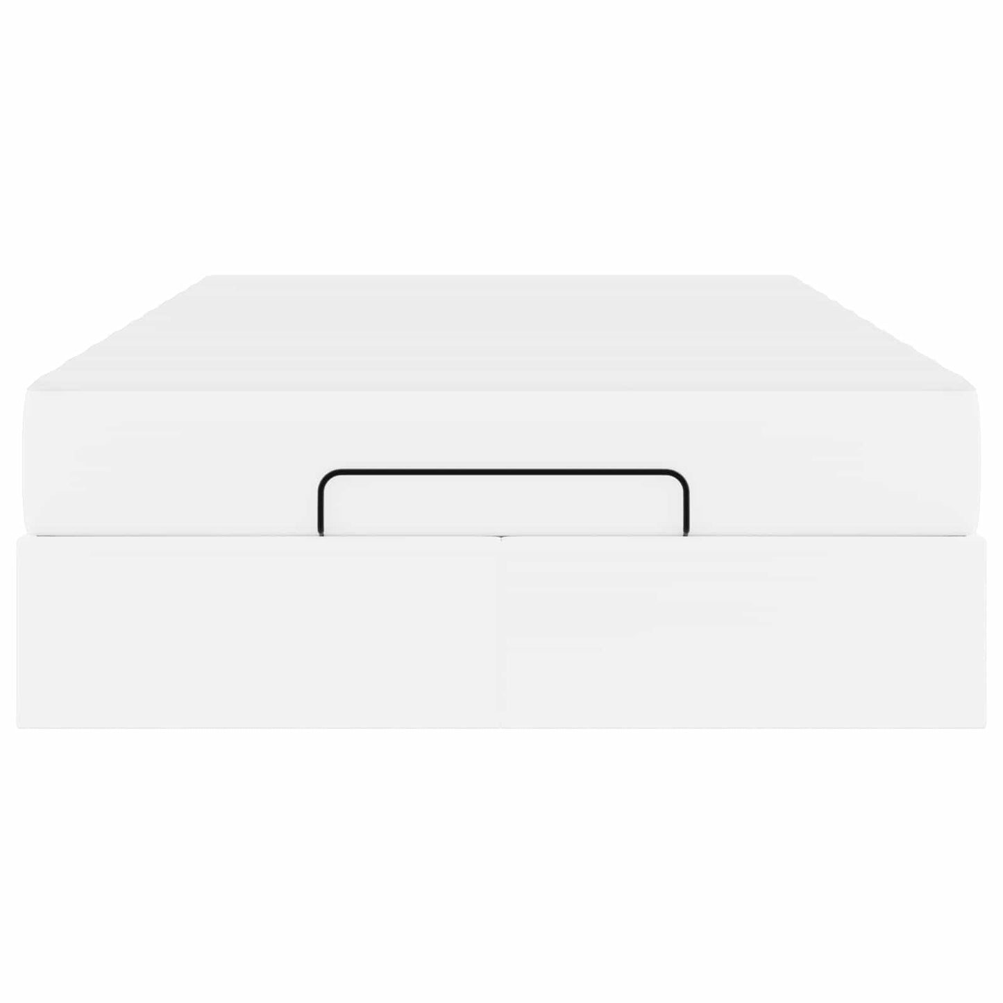 Bettgestell mit Matratze mit Matratze 2 pcs Weiß PVC