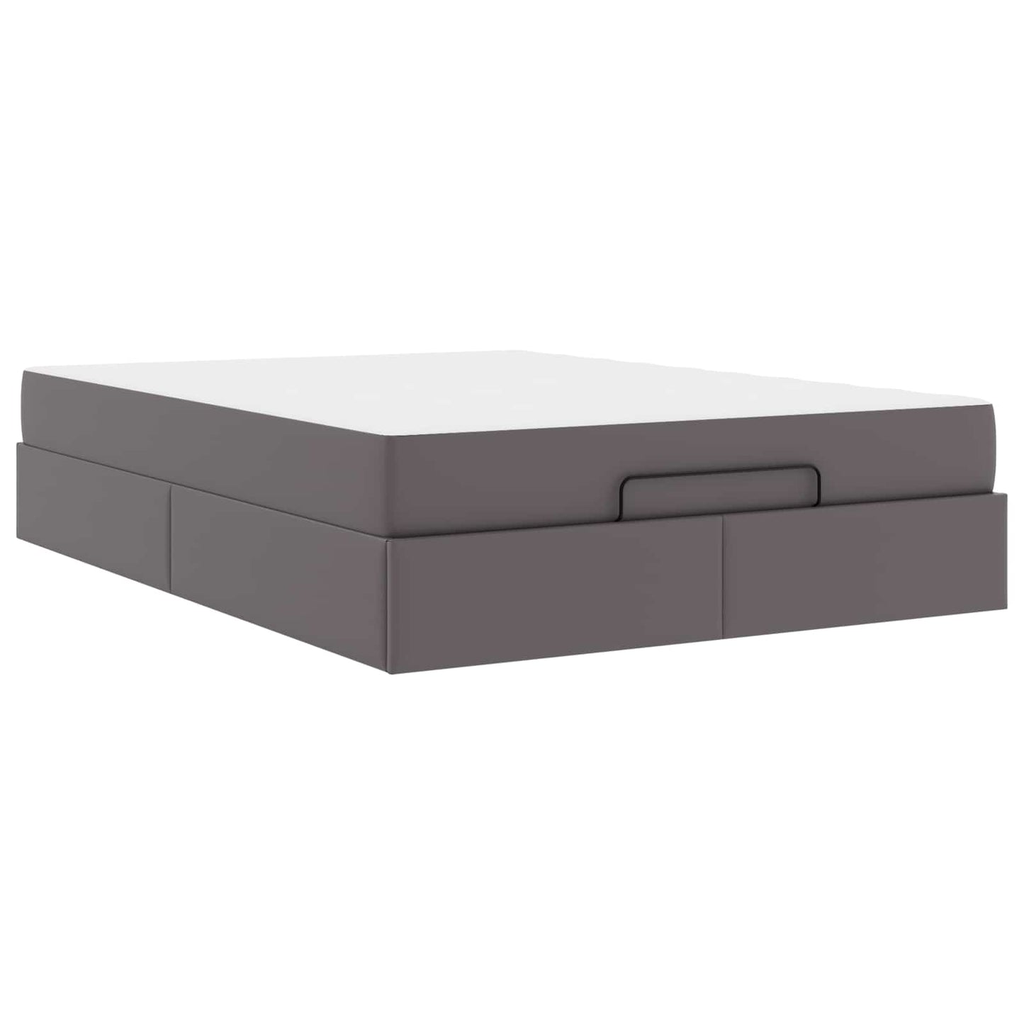 Bettgestell mit Matratze mit Matratze 2 pcs Grau PVC