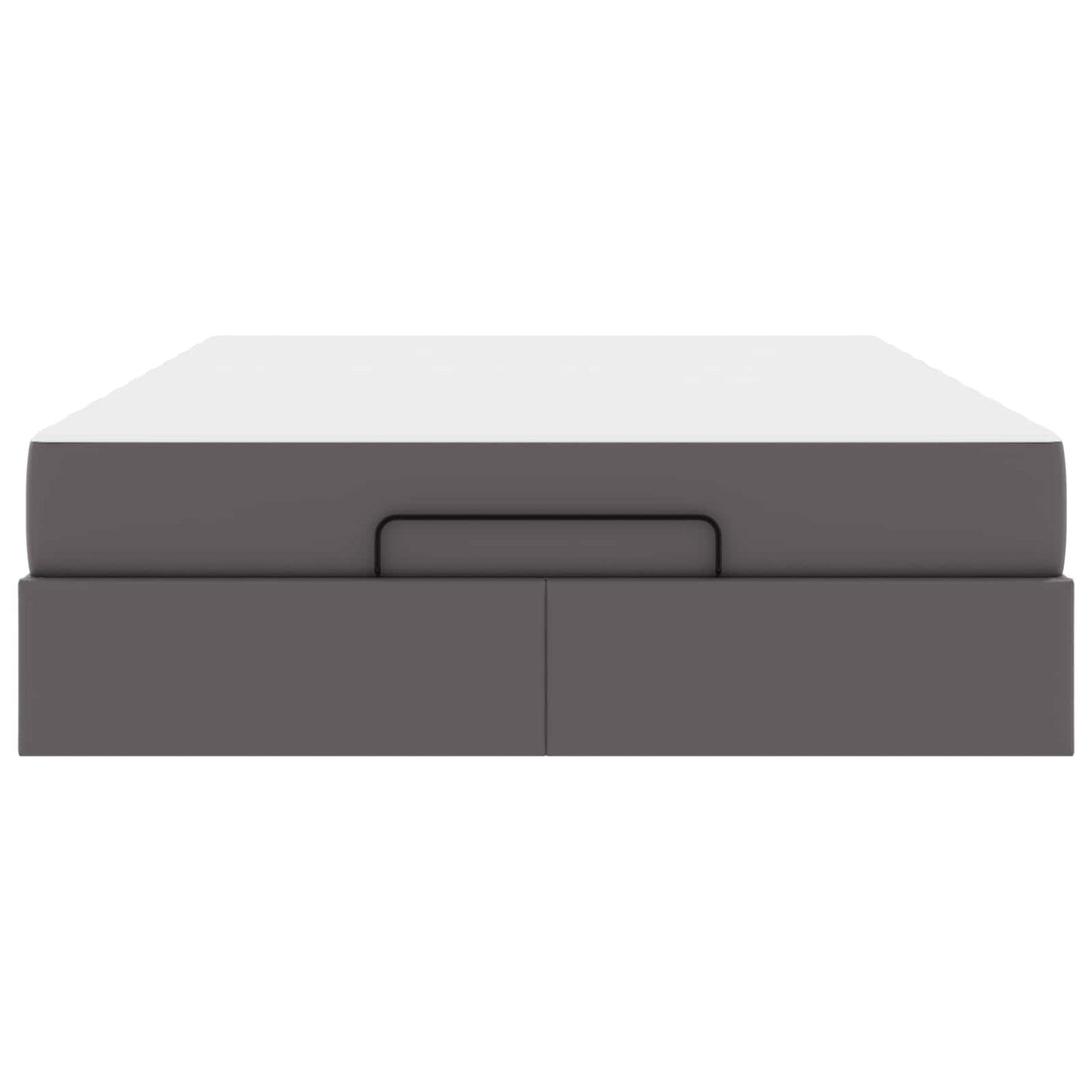 Bettgestell mit Matratze mit Matratze 2 pcs Grau PVC