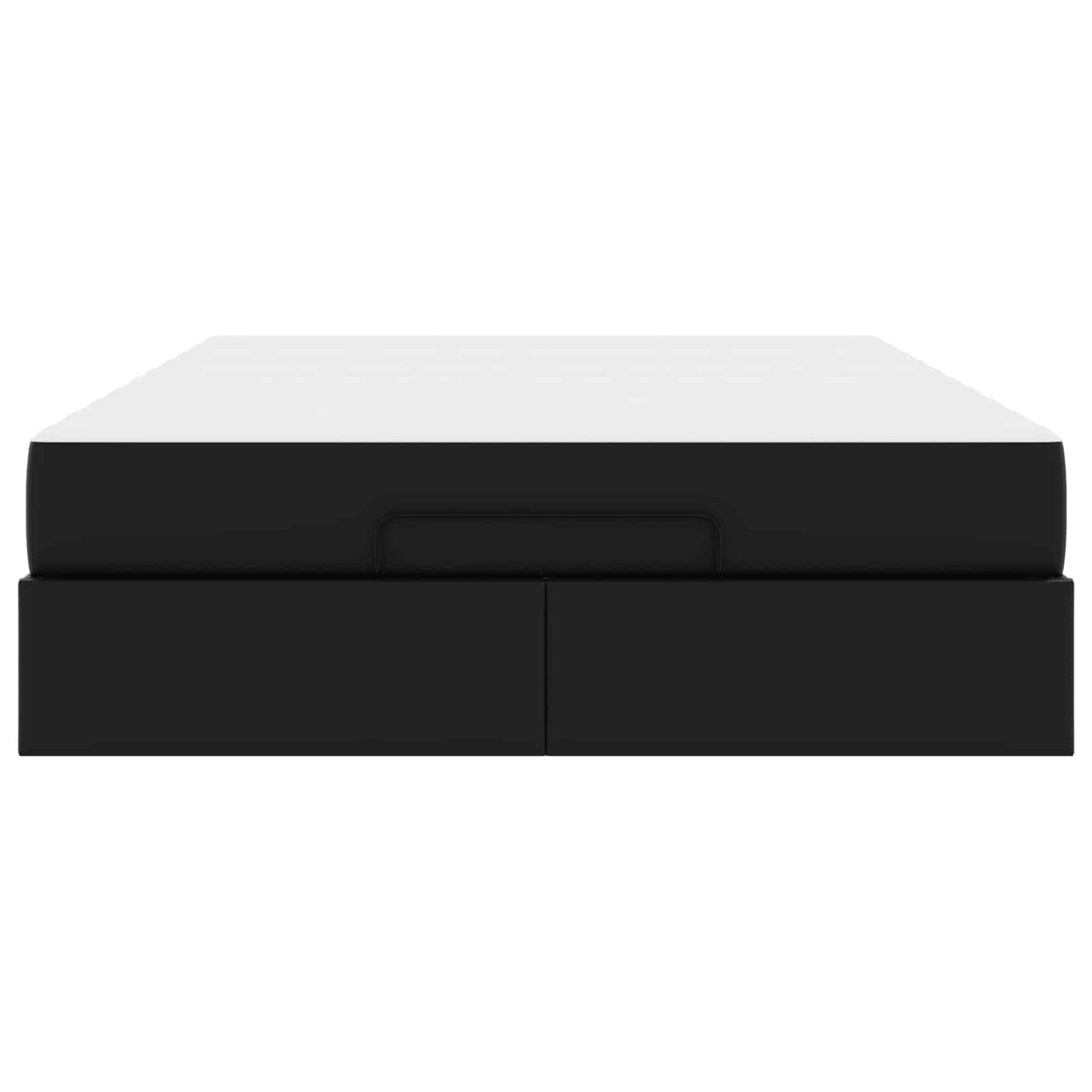 Bettgestell mit Matratze mit Matratze 2 pcs Schwarz PVC