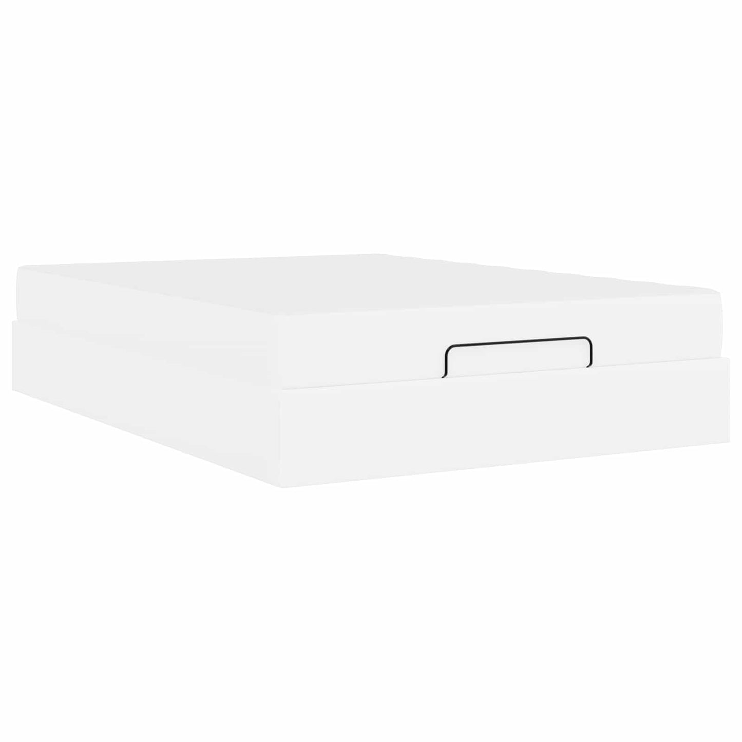 Bettgestell mit Matratze mit Matratze 2 pcs Weiß PVC