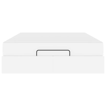 Bettgestell mit Matratze mit Matratze 2 pcs Weiß PVC