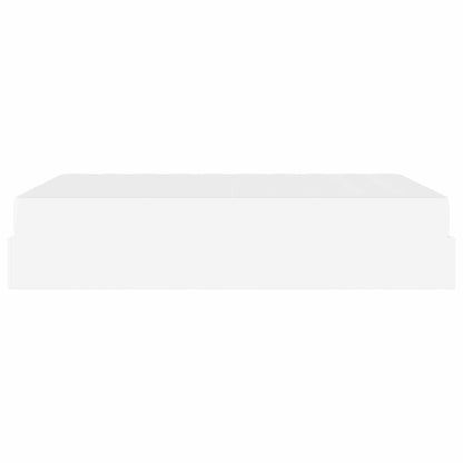 Bettgestell mit Matratze mit Matratze 2 pcs Weiß PVC